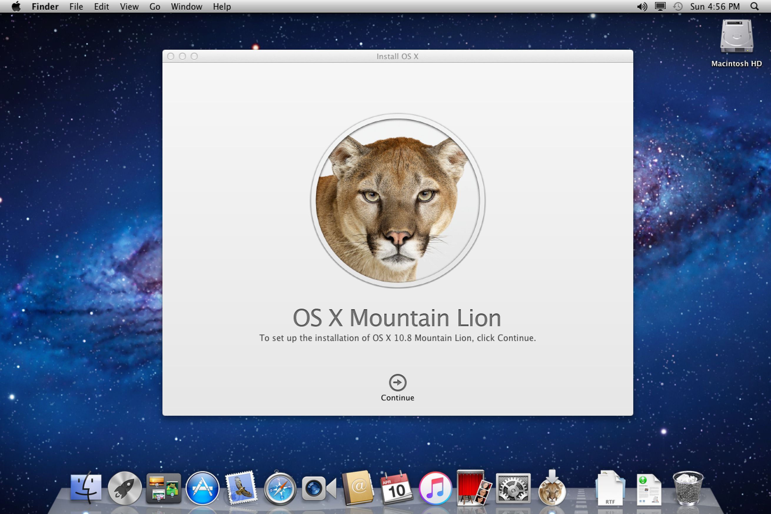 Upgrade software to mac mountain lion 10.88 5